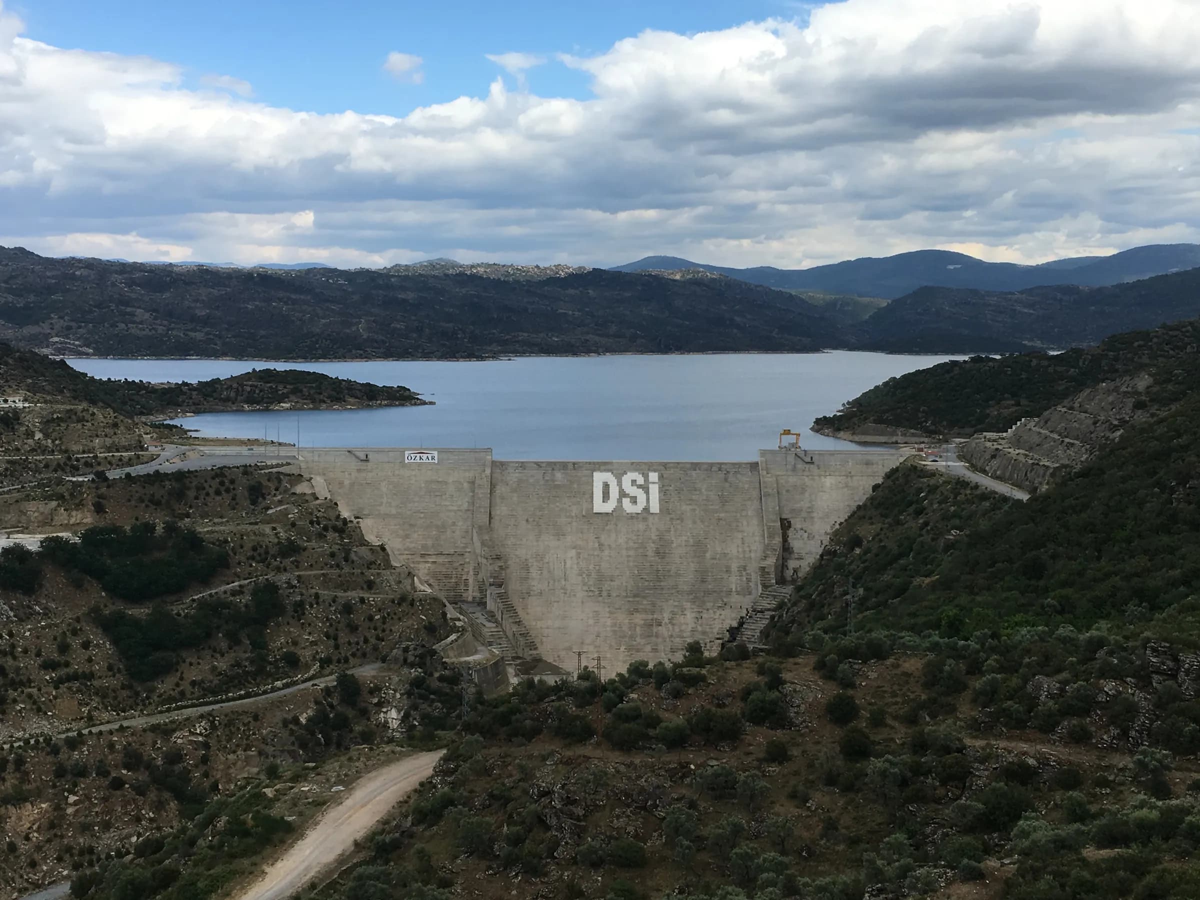Reservoir and its surroundings from above